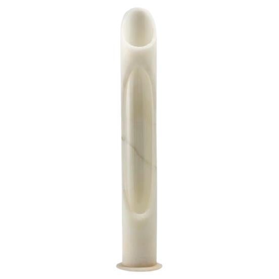 Kleine handgefertigte Vase S. White Onice Bianco Onyx Armonia von Jacopo Simonetti