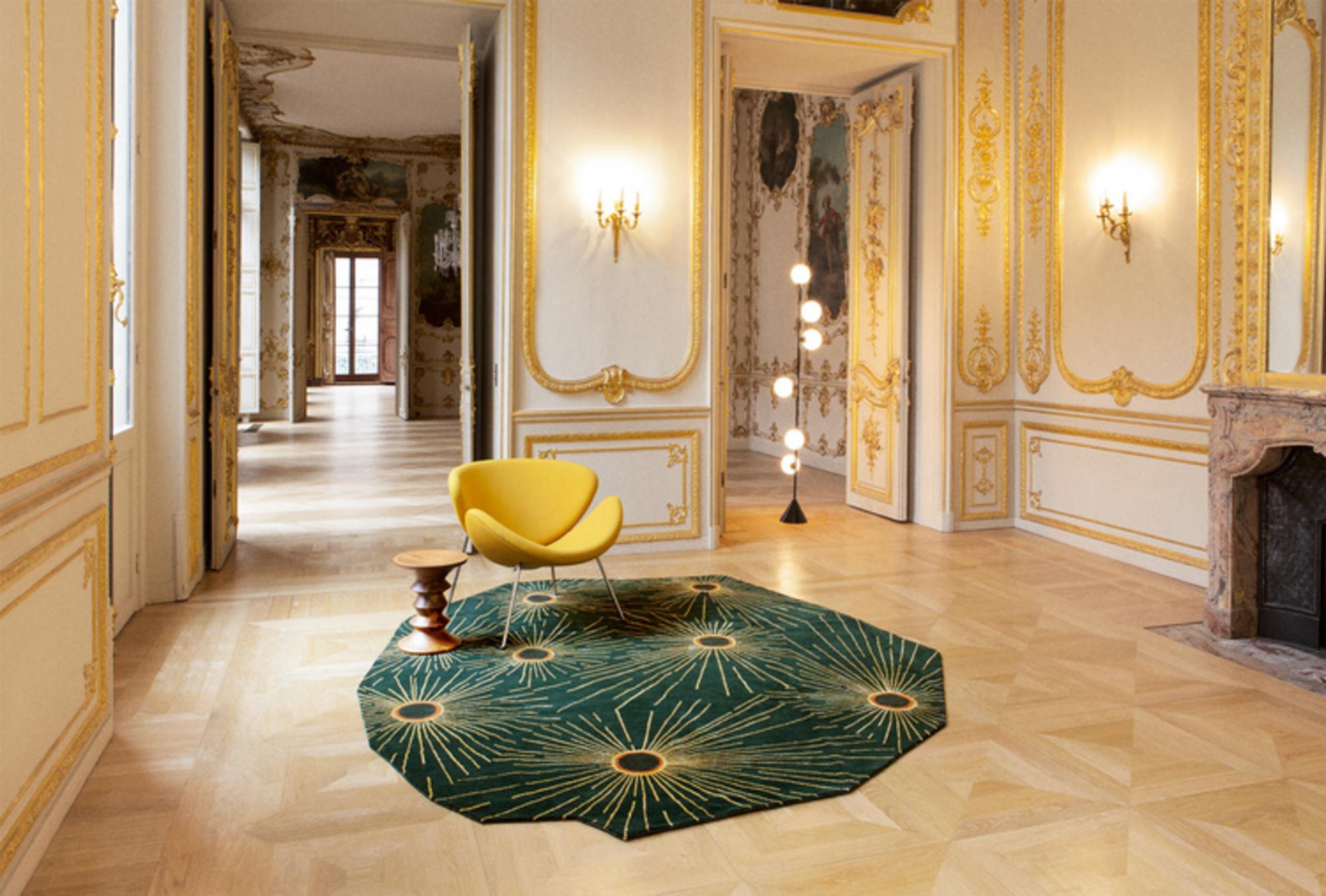 Moderne Petit tapis Surya noué à la main, Florian Pretet et Lisa Mukhia Pretet en vente