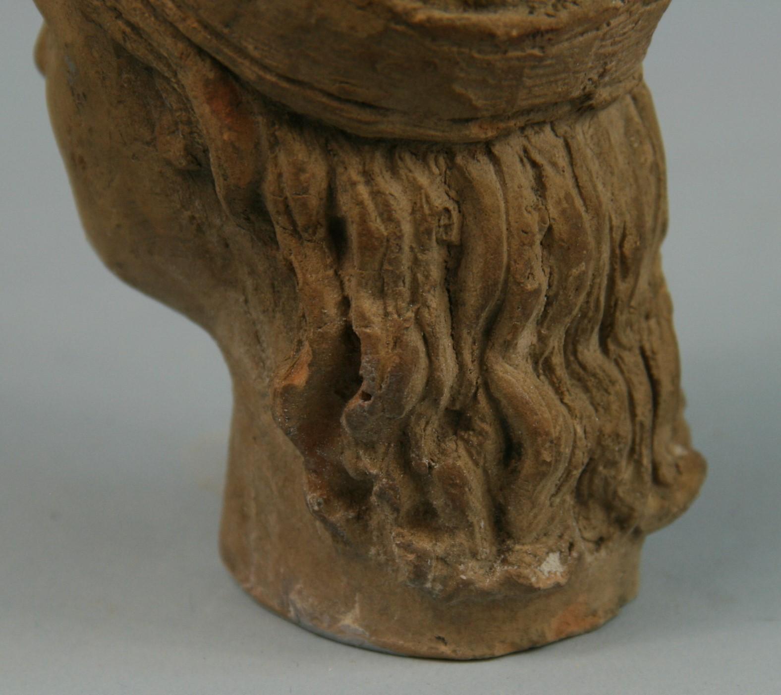Small Hand Made Roman Terracotta Female Patrician Sculpture 3