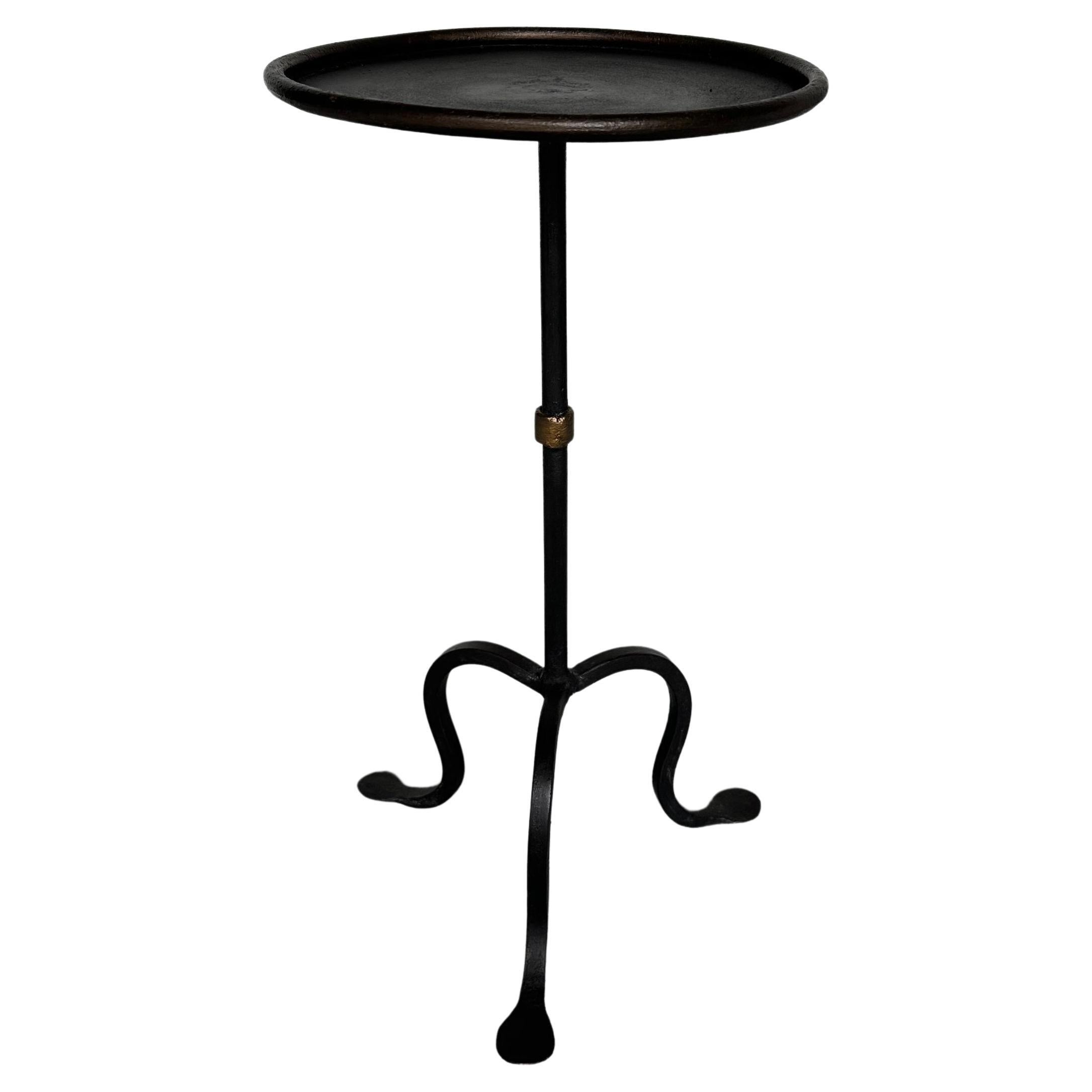 Small Hand-painted Black Spanish Drinks Table For Sale