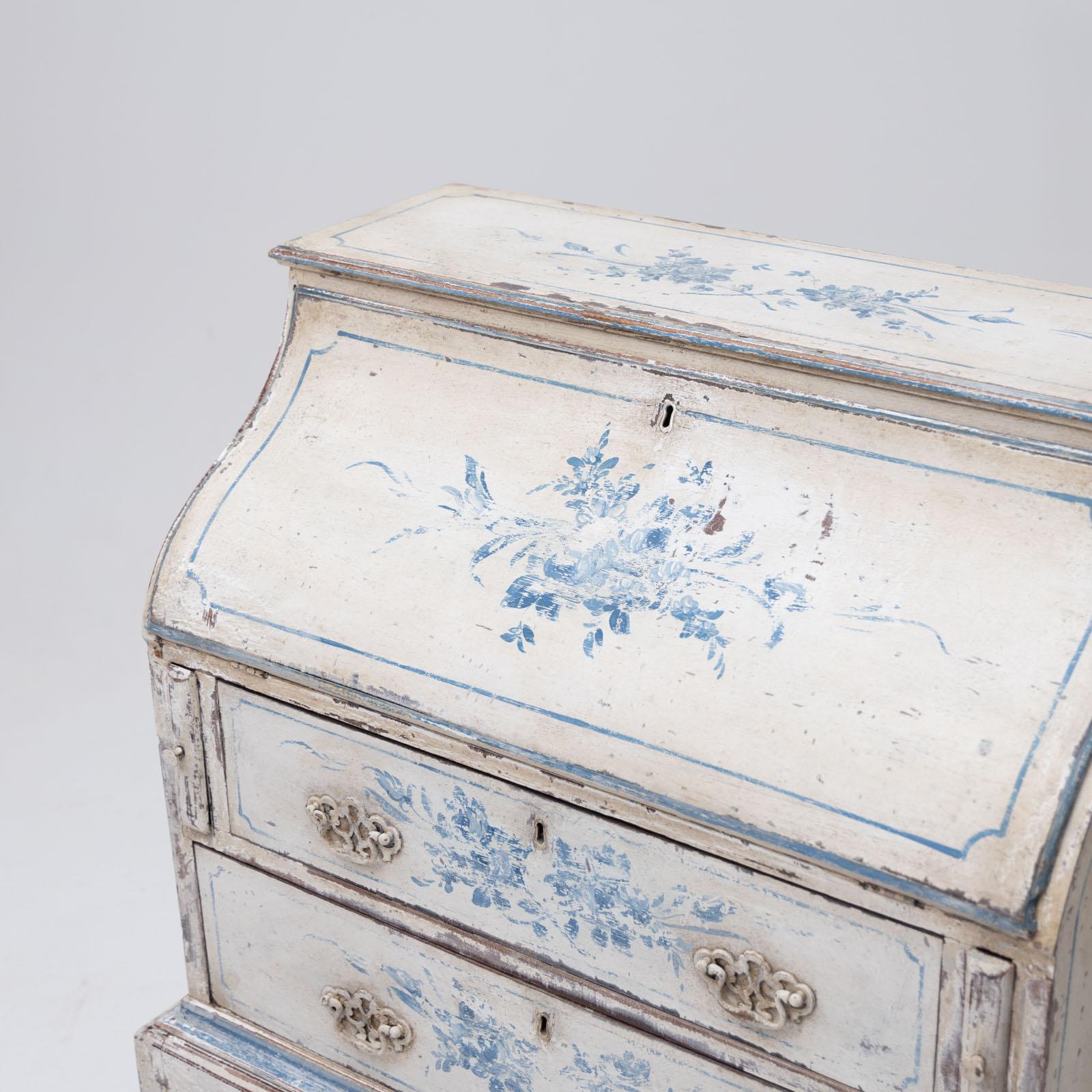 Small hand-painted Secretaire, 19th Century 3
