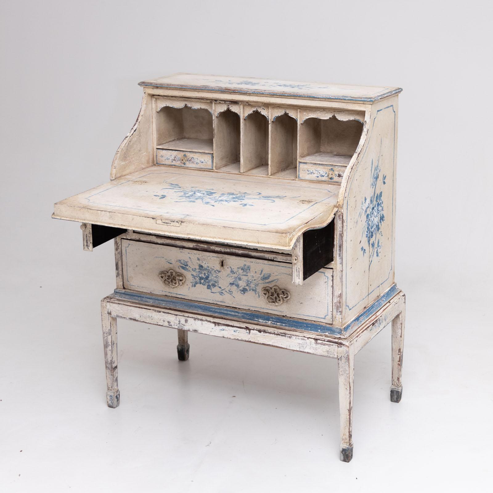 Small hand-painted Secretaire, 19th Century 5