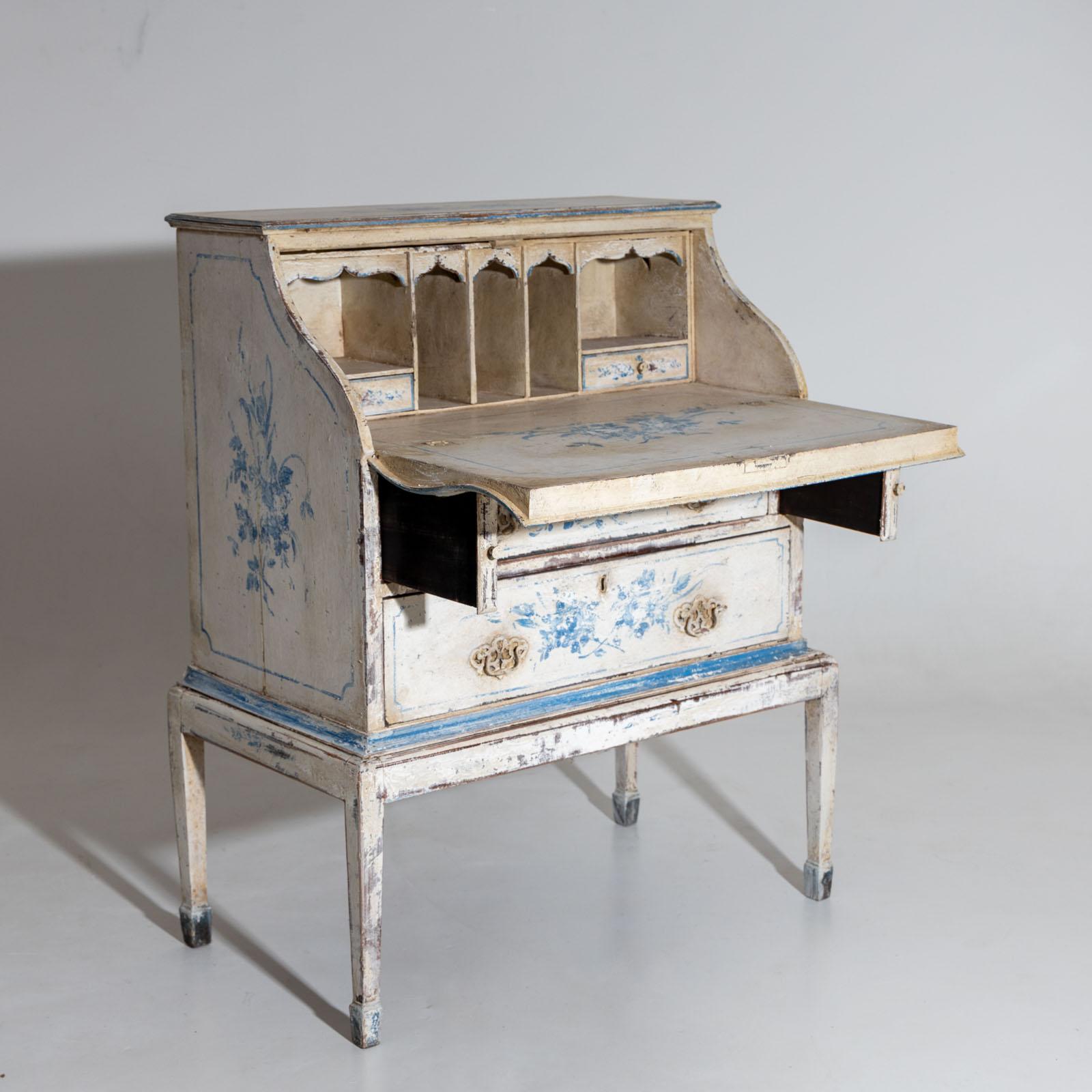 Small hand-painted Secretaire, 19th Century 1