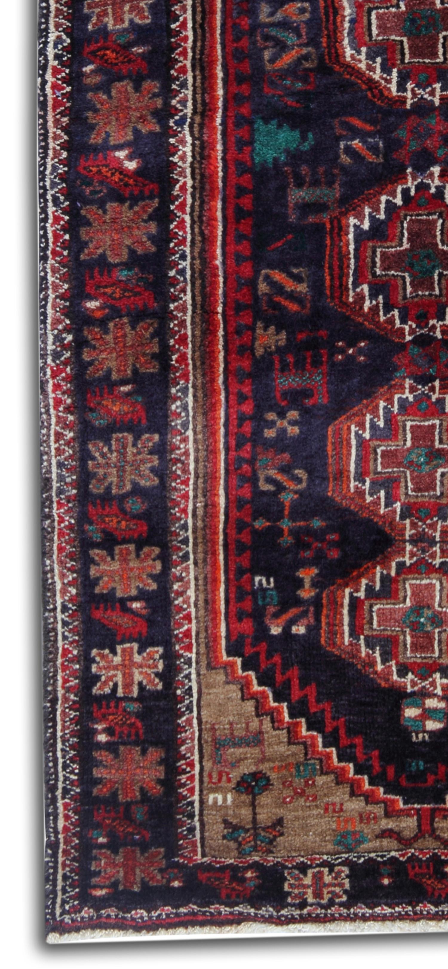 Tribal Small Handmade Runner Rug Traditional Long Vintage Carpet For Sale