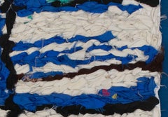 Small Handmade Zindekh Tapestry an Ocean of Blue for a Representation of the Sky
