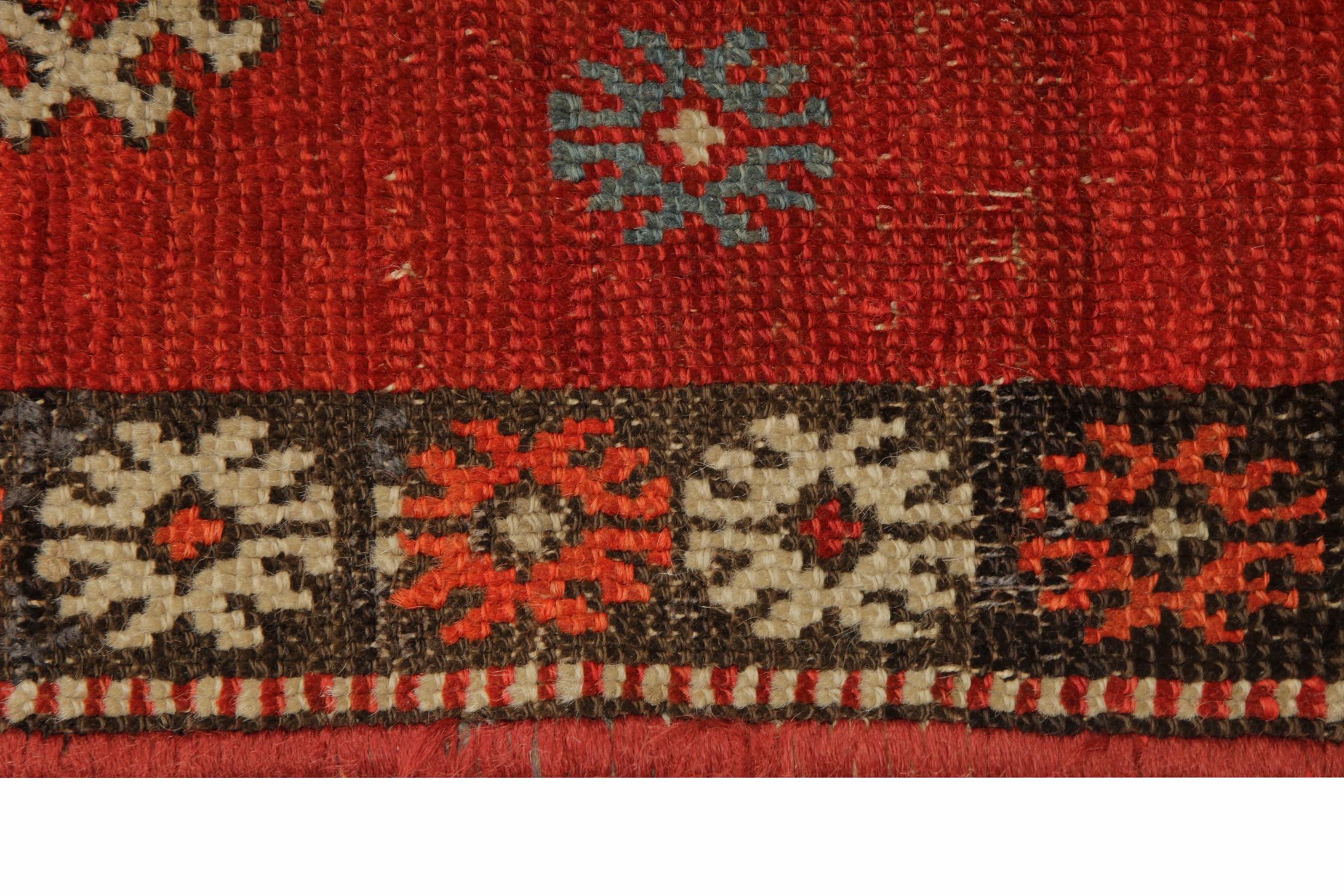 Tribal Oriental Rug Red Traditional Geometric Rug Small Mats Carpet - 48x93cm