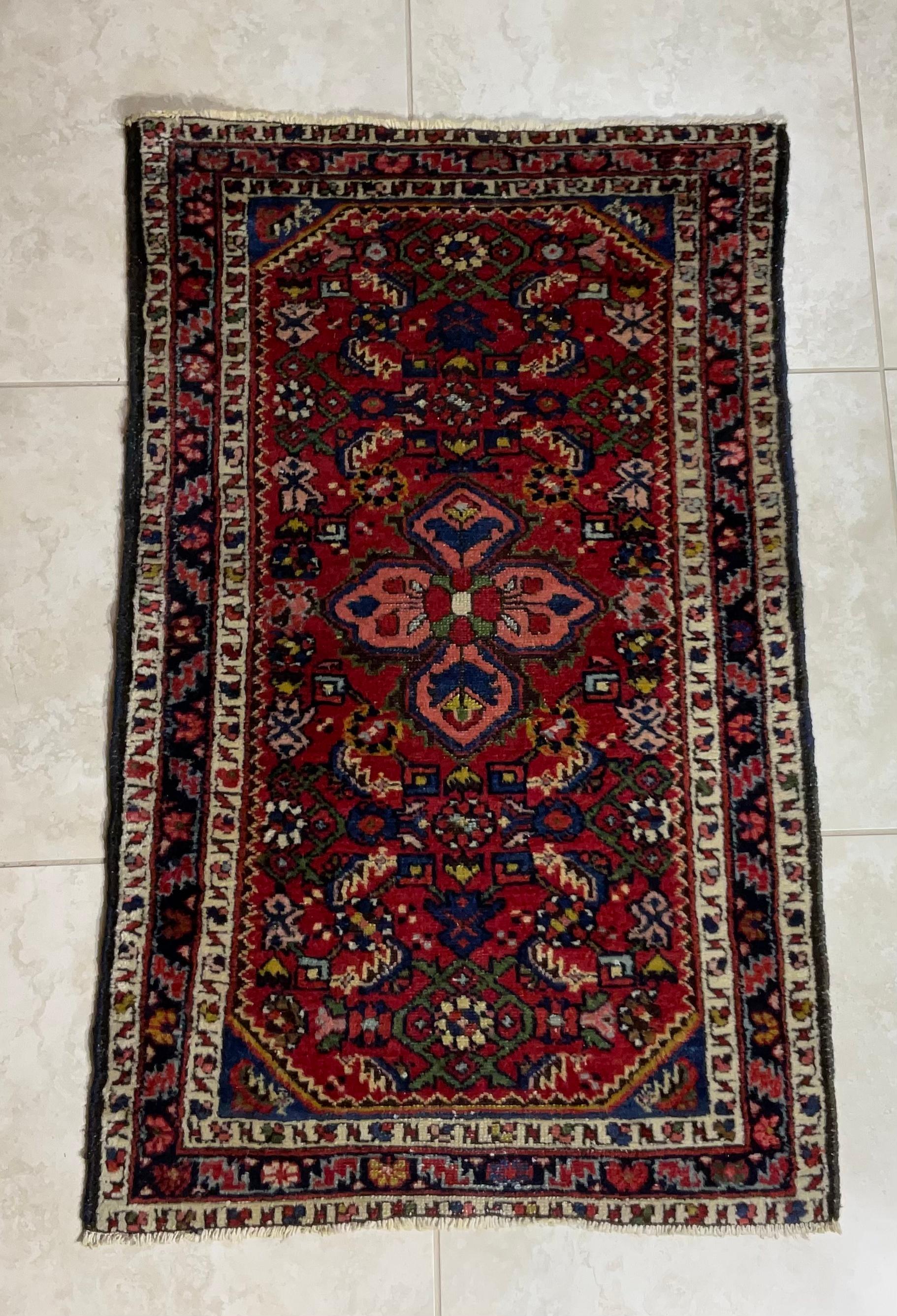 Hand-Woven Small Handwoven Persian Rug For Sale