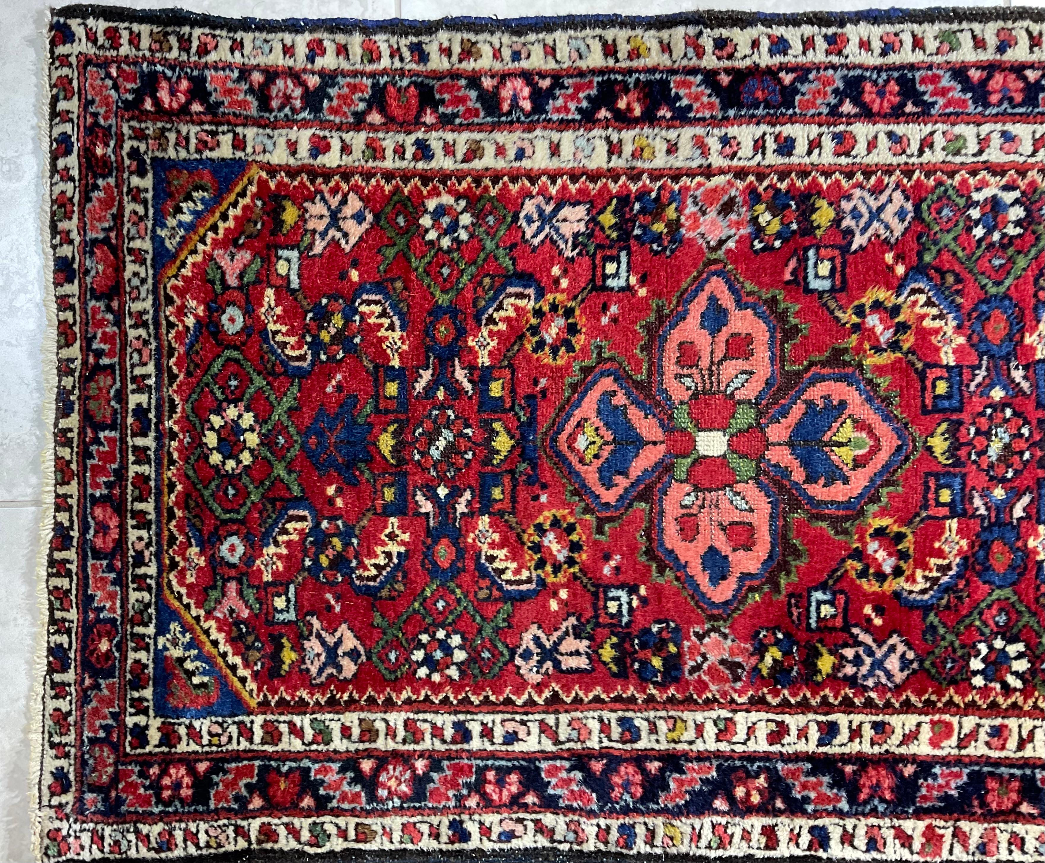 Wool Small Handwoven Persian Rug For Sale