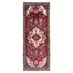 Handgefertigter roter Läufer Teppich Dekorativer traditioneller roter Vintage Teppich 105x265cm