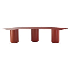 Small Headland Red Curved Bench by Coco Flip