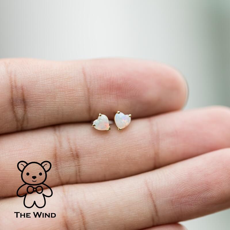Small Heart Shaped Australian Solid Opal Stud Earrings 14K Yellow Gold


Free Domestic USPS First Class Shipping!  Free One Year Limited Warranty!  Free Gift Bag or Box with every order!



Opal—the queen of gemstones, is one of the most beautiful