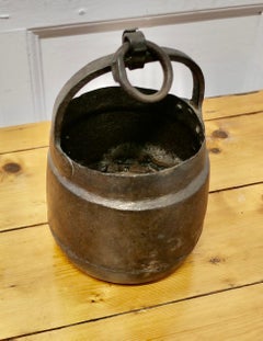 Small Heavy Hand Forged Iron Bucket   This is a lovely small bucket
