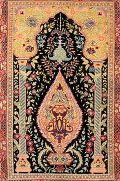 Small Hereke Pure Silk Turkish Rug