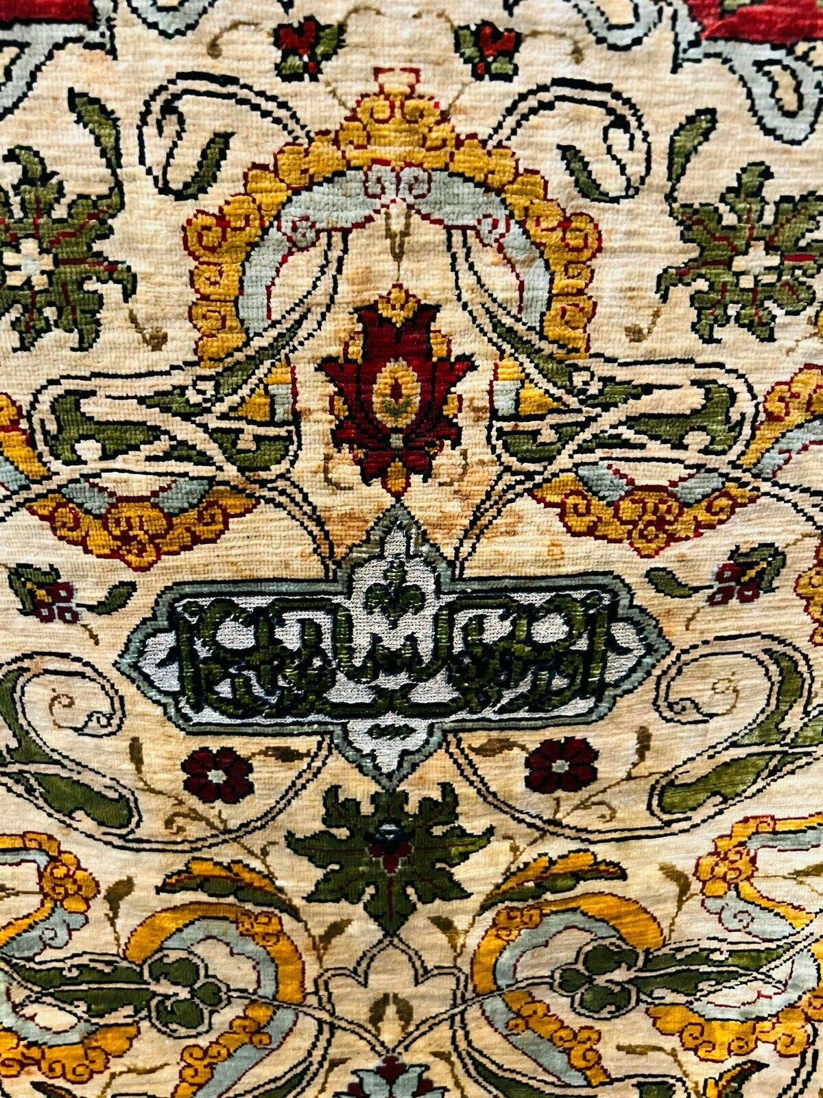 Small Hereke Silk Carpet For Sale 6