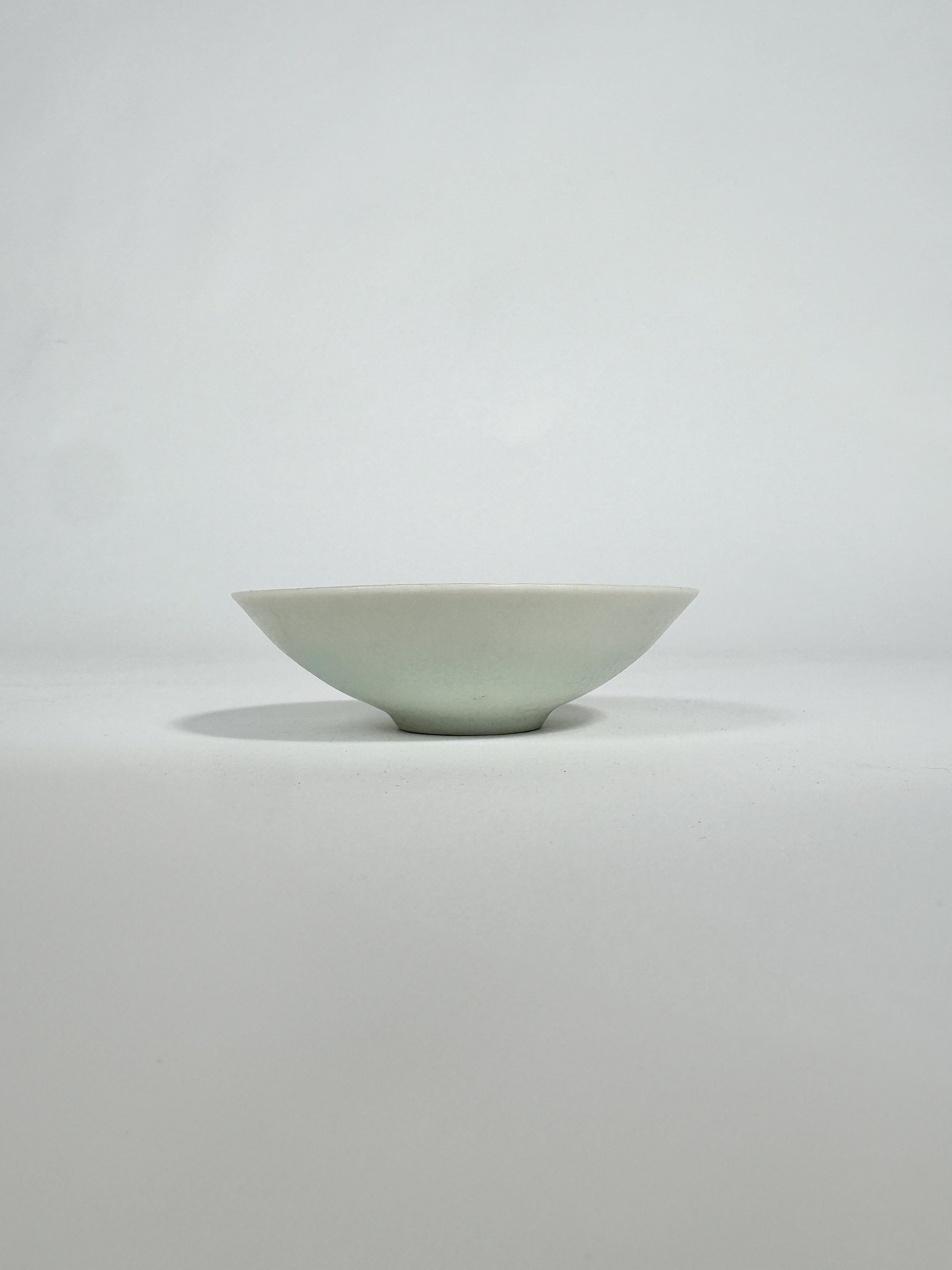 Mid-20th Century Small Hertha Bengtson Stoneware Bowl Pattern Rörstrand Swedish Pottery Design For Sale