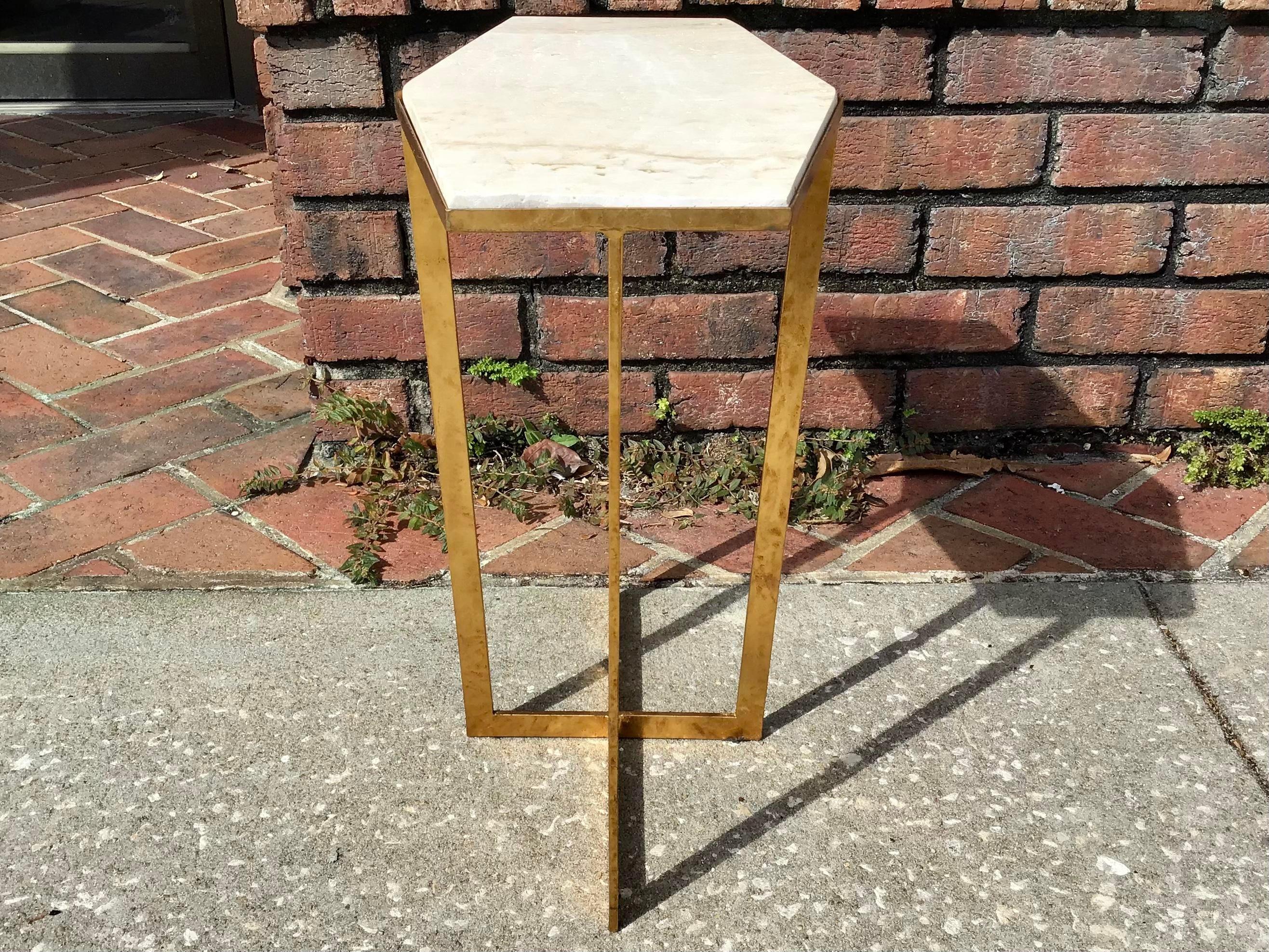 Late 20th Century Small Hexagonal Cocktail Table For Sale