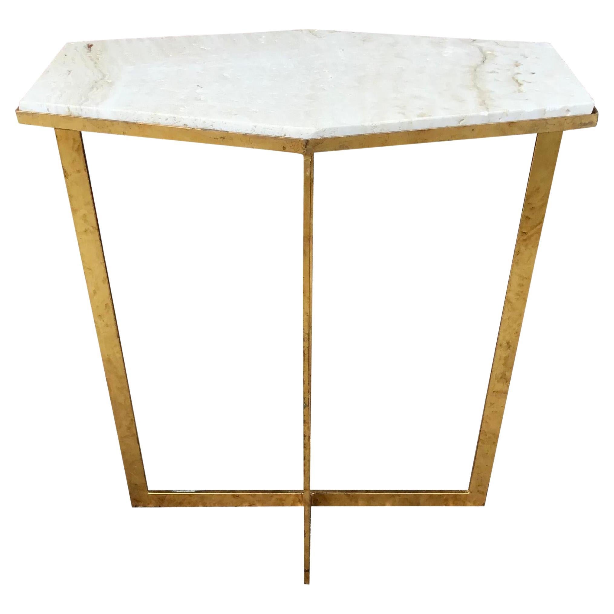Small Hexagonal Cocktail Table For Sale