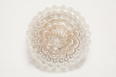 Small Hollywood Regency Ceiling Lamp, Light Crystal Glass, Italy, 1960s