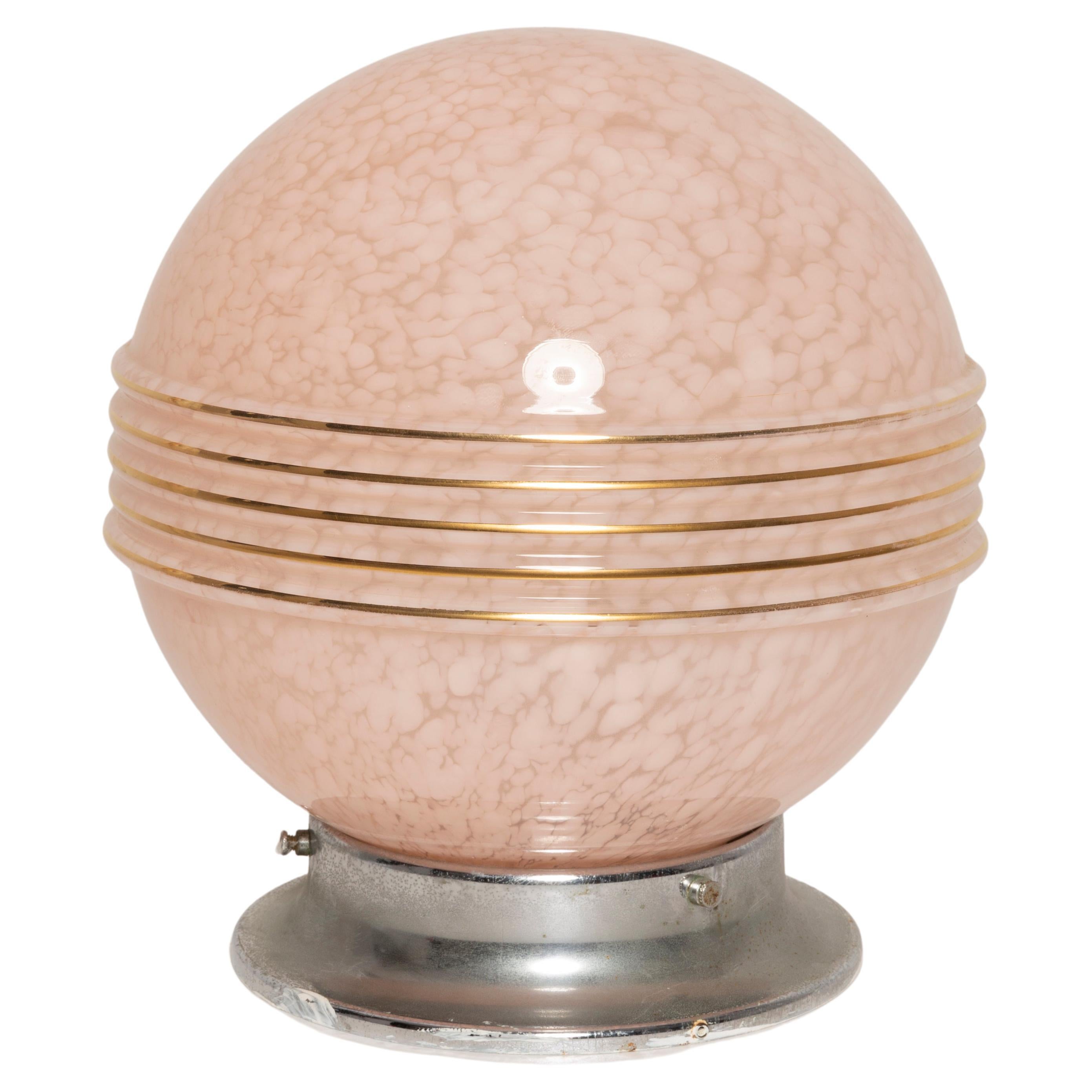 Small Hollywood Regency Ceiling Lamp, Light Pink Murano Glass, Italy, 1960s