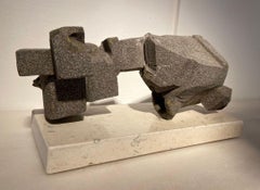 Horizontal grey sculpture by Ignacio Villar