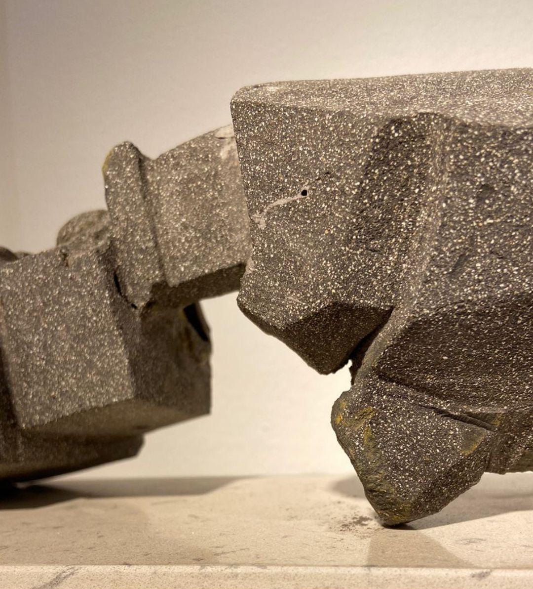 Mid-Century Modern  Horizontal grey sculpture by Ignacio Jaramillo Villar  For Sale
