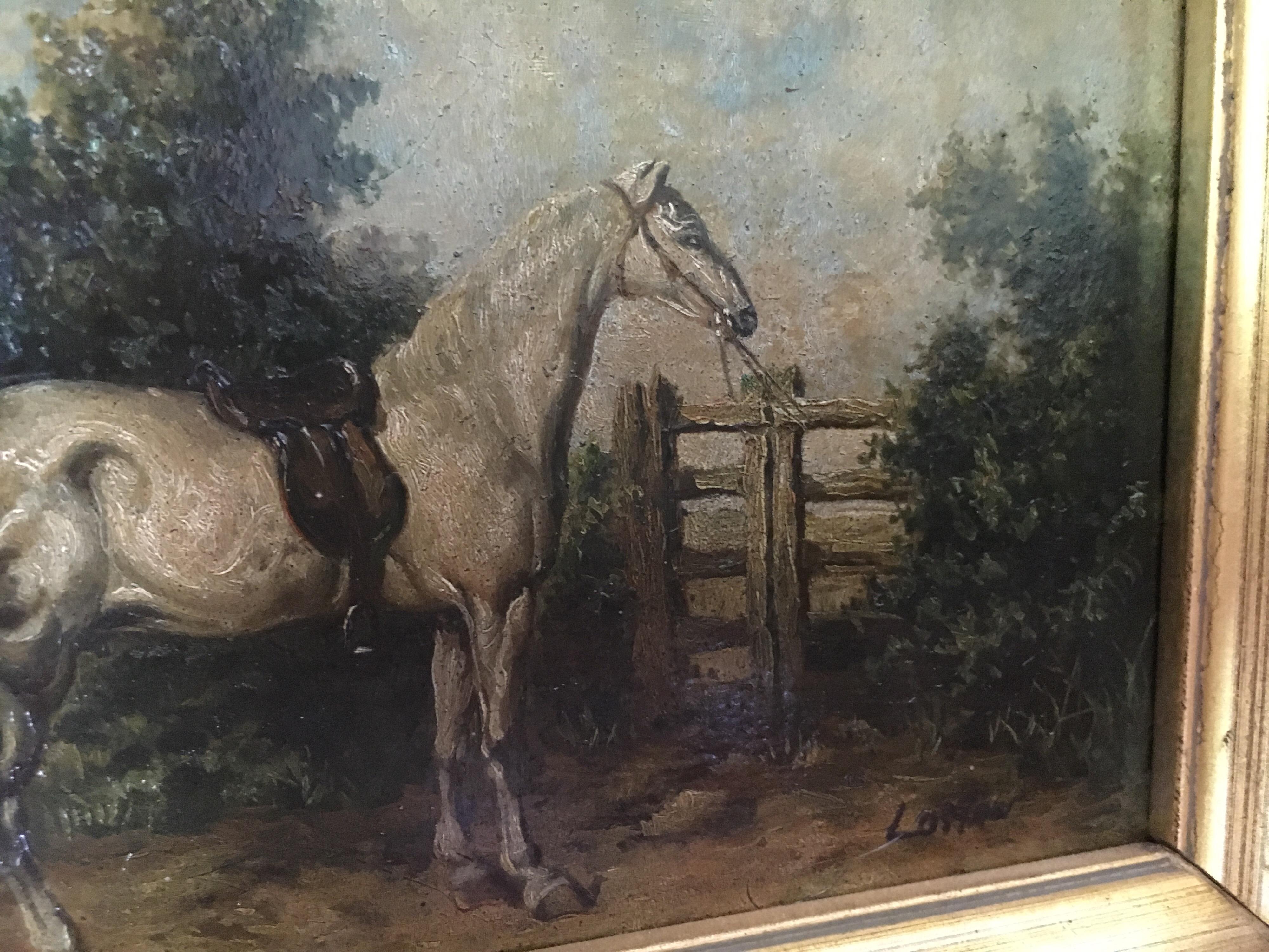 Small Horse Painting In Good Condition In Garrison, NY
