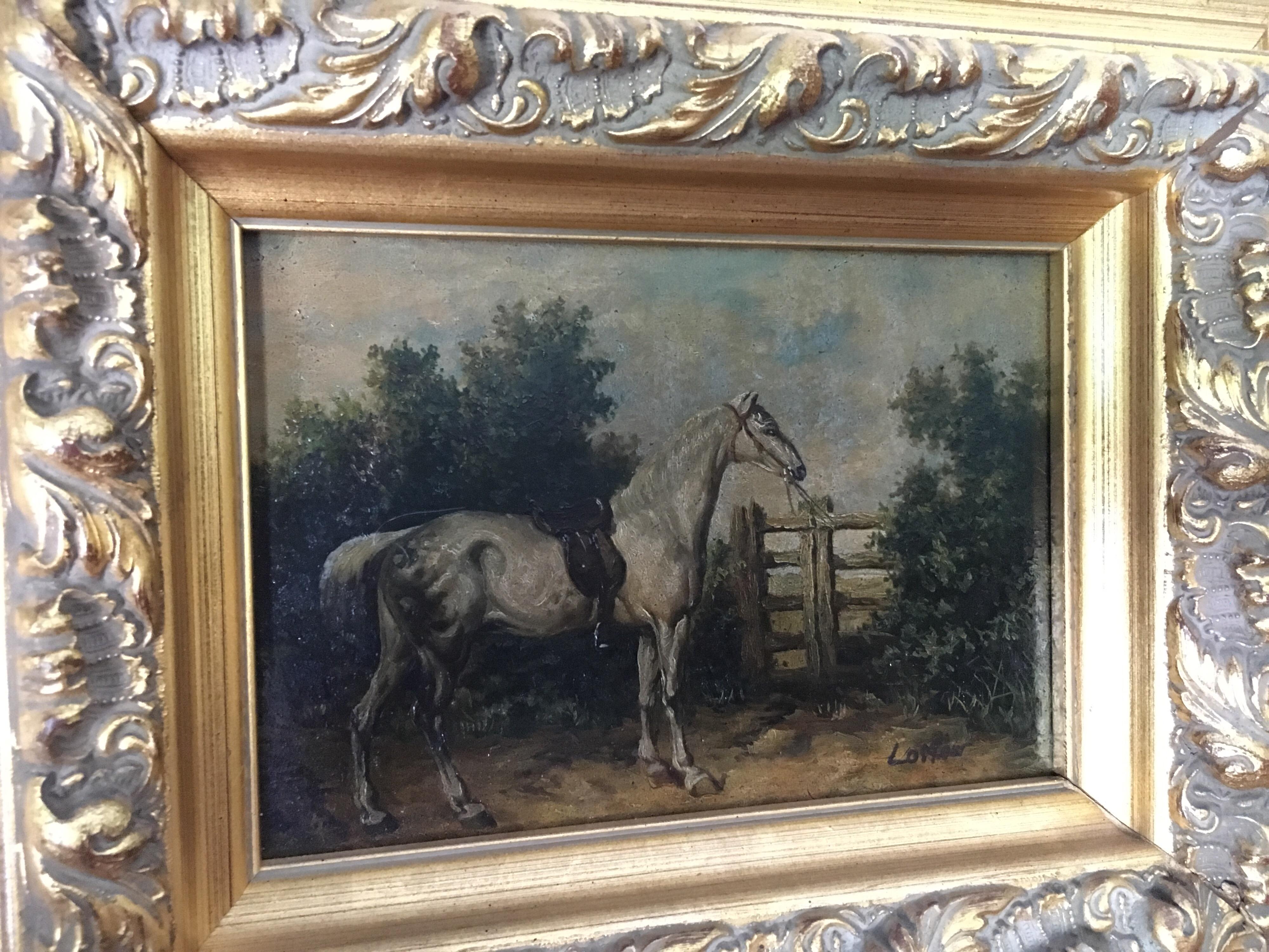 20th Century Small Horse Painting