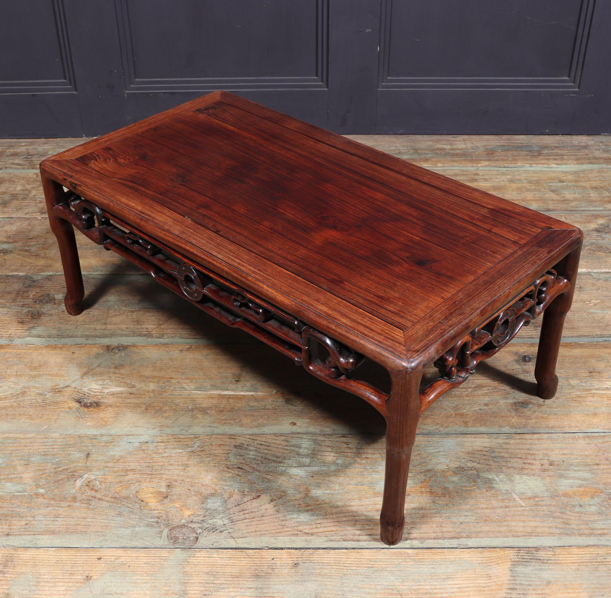 Wood Small Huali Kang Coffee Table, c1880 For Sale