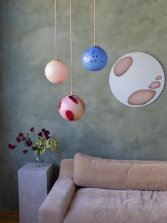 Small Huckleberry Sorbetto Pendant Lamp Handblown Glass by Courtney Kinnare