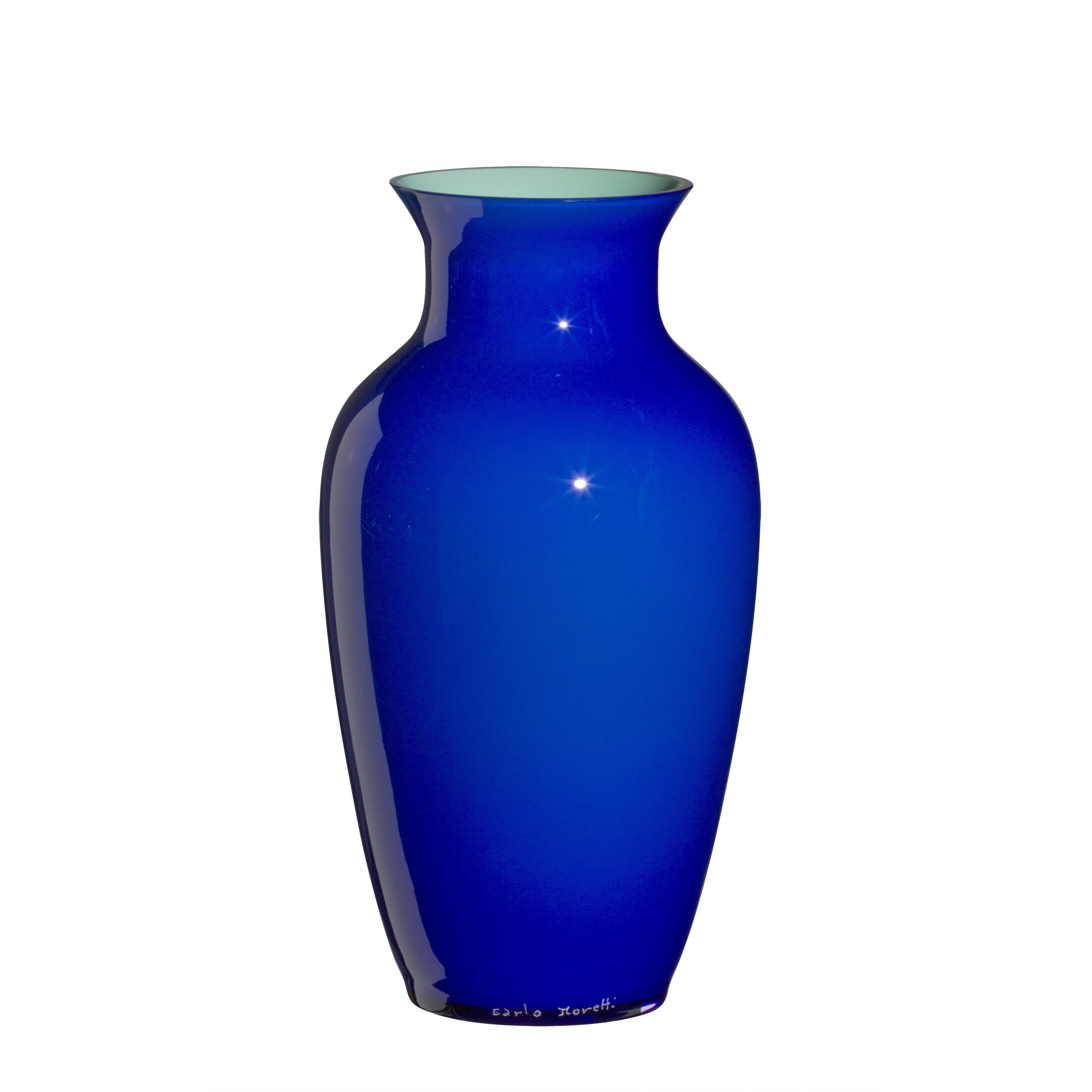 Small I Cinesi Vase in Cobalt Blue by Carlo Moretti For Sale