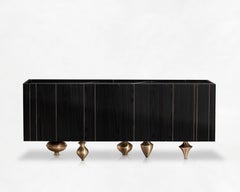 Small Il Pezzo 1 Black Credenza by Il Pezzo Mancante