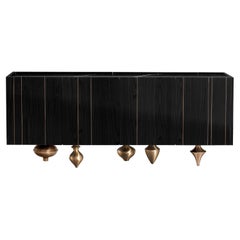 Small Il Pezzo 1 Black Credenza by Il Pezzo Mancante