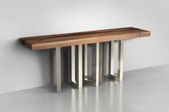 Small Il Pezzo 6 Nickel Console Table by Il Pezzo Mancante