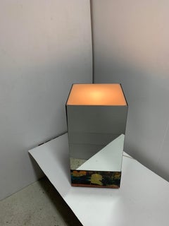 Small Illuminated Mirrored Pedestal