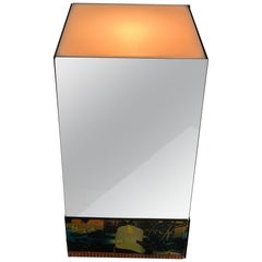 Small Illuminated Mirrored Pedestal