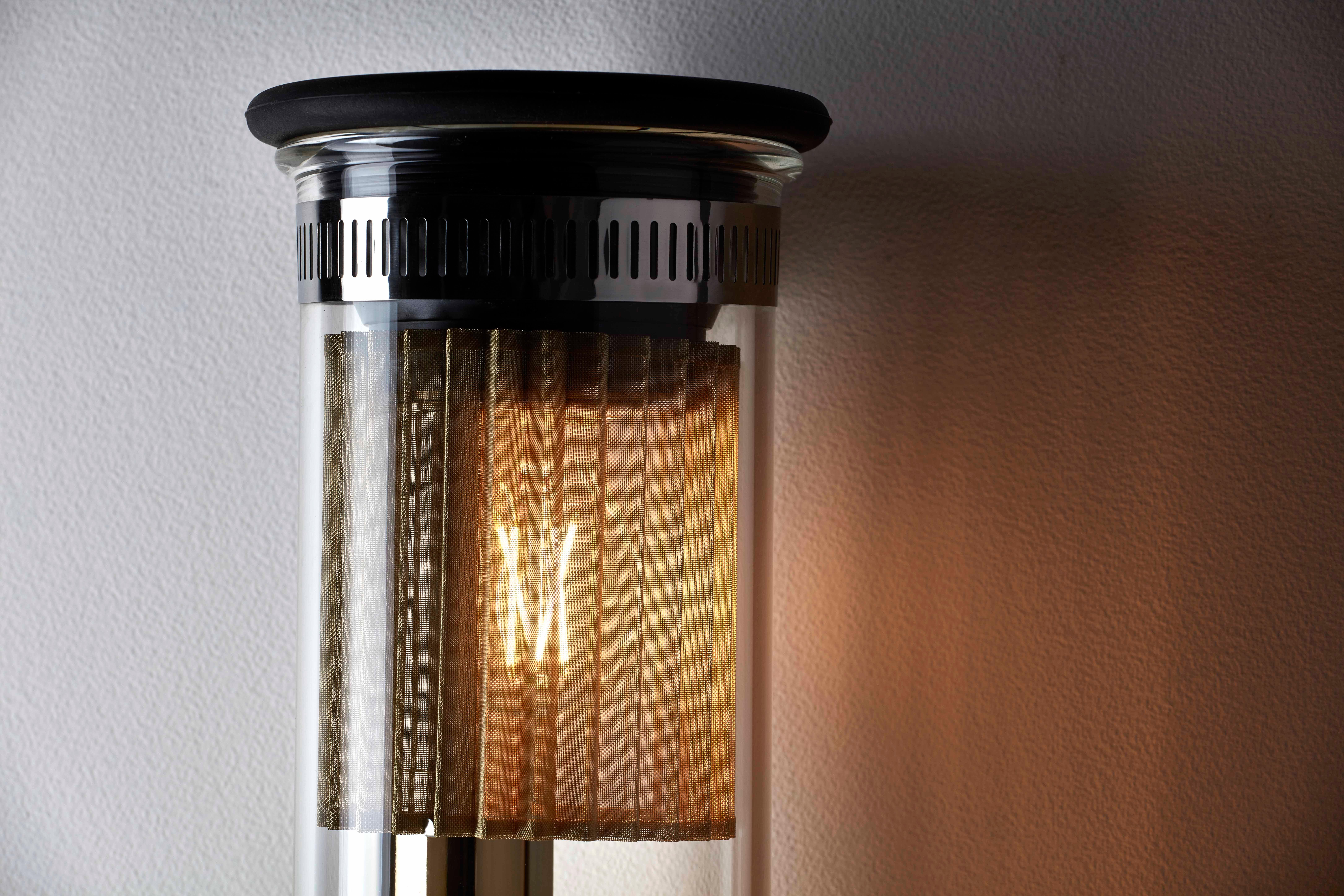 Post-Modern Small In The Tube Gold Wall Lamp by Dominique Perrault & Gaëlle Lauriot-Prévost For Sale