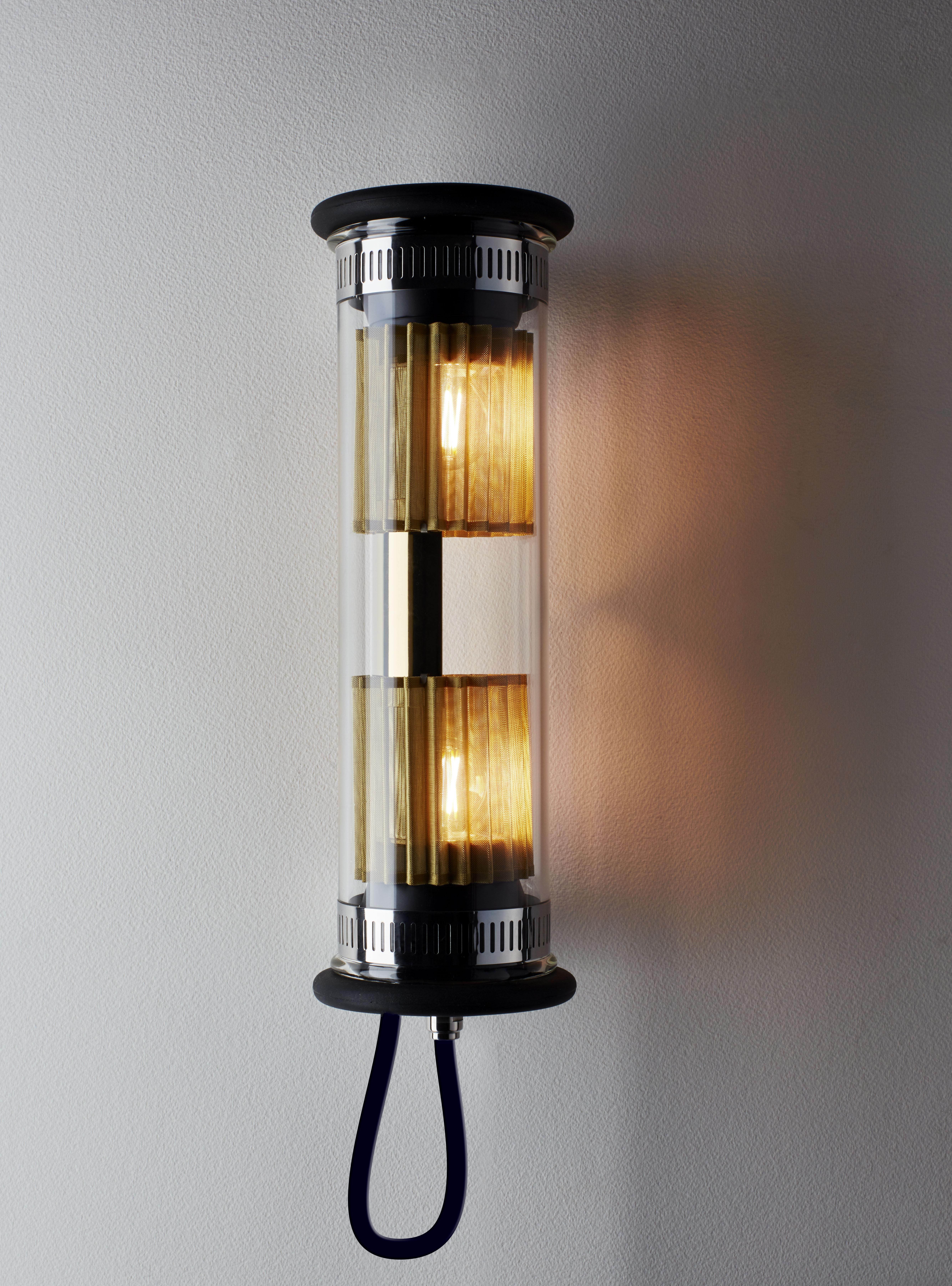 French Small In The Tube Gold Wall Lamp by Dominique Perrault & Gaëlle Lauriot-Prévost For Sale