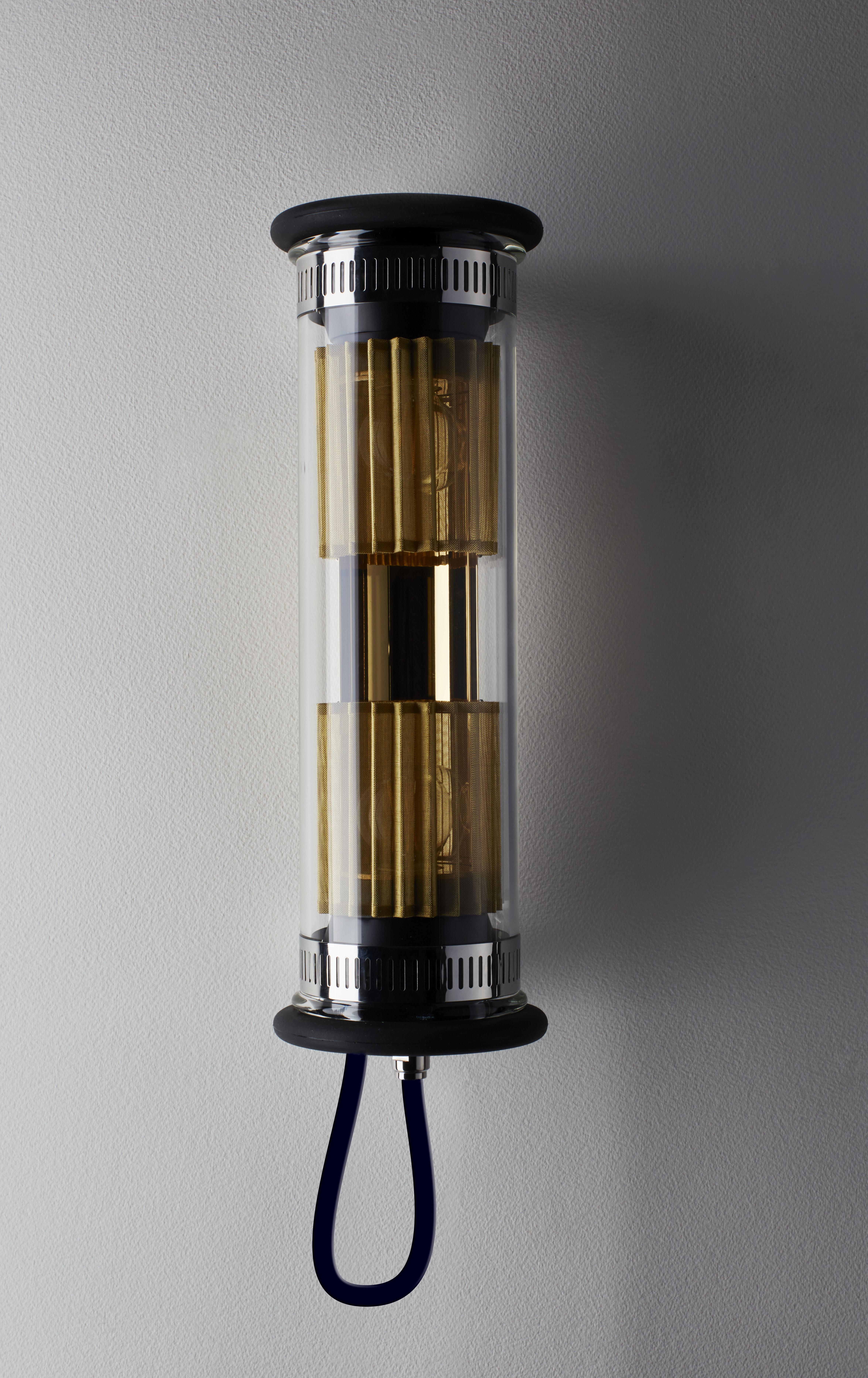 Other Small In The Tube Gold Wall Lamp by Dominique Perrault & Gaëlle Lauriot-Prévost For Sale