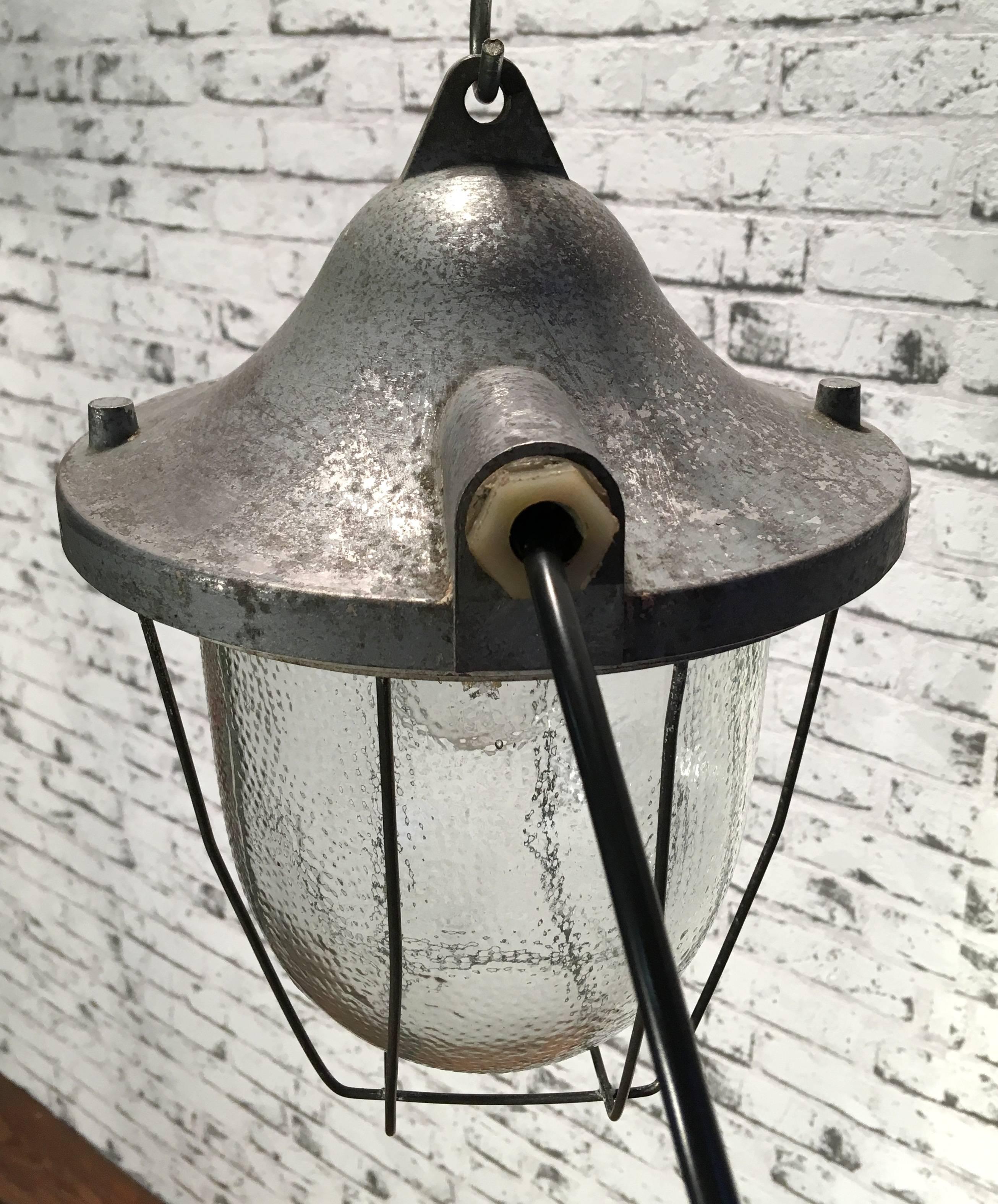 Metal Vintage Industrial Bunker Lamp, 1960s
