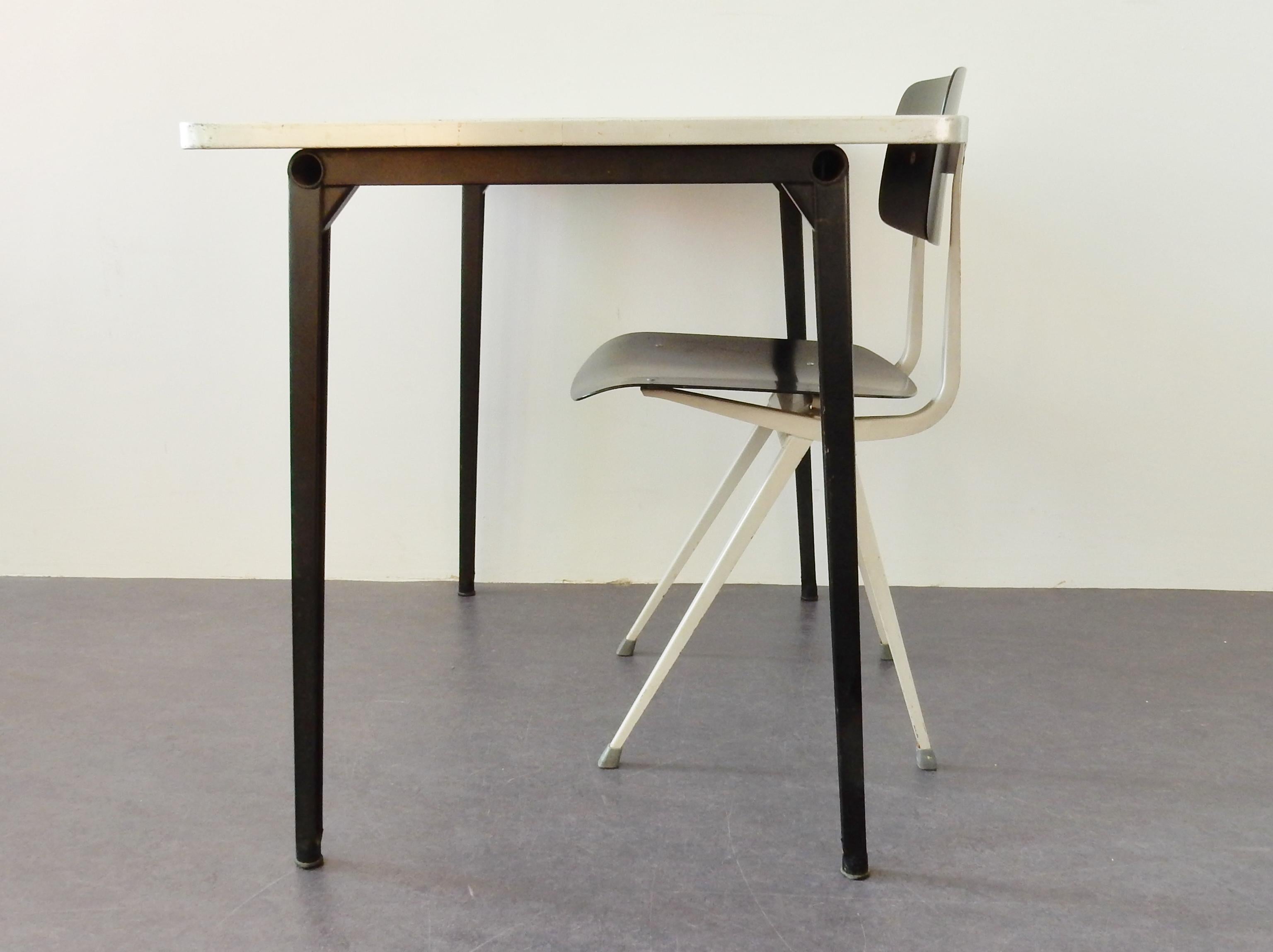 Small Industrial Desk Table Set by Friso Kramer for Ahrend de Cirkel, 1950s 2