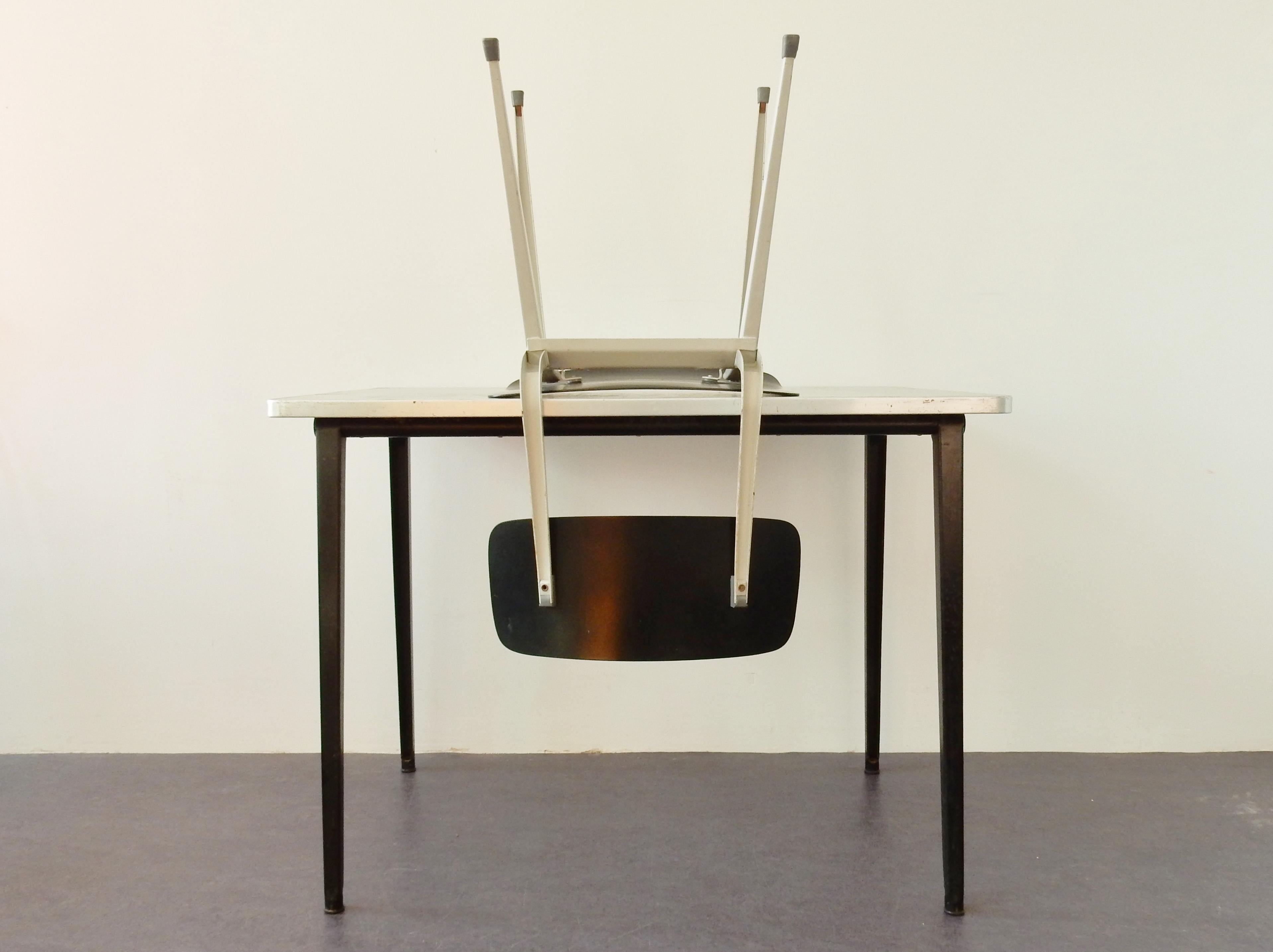 Dutch Small Industrial Desk Table Set by Friso Kramer for Ahrend de Cirkel, 1950s