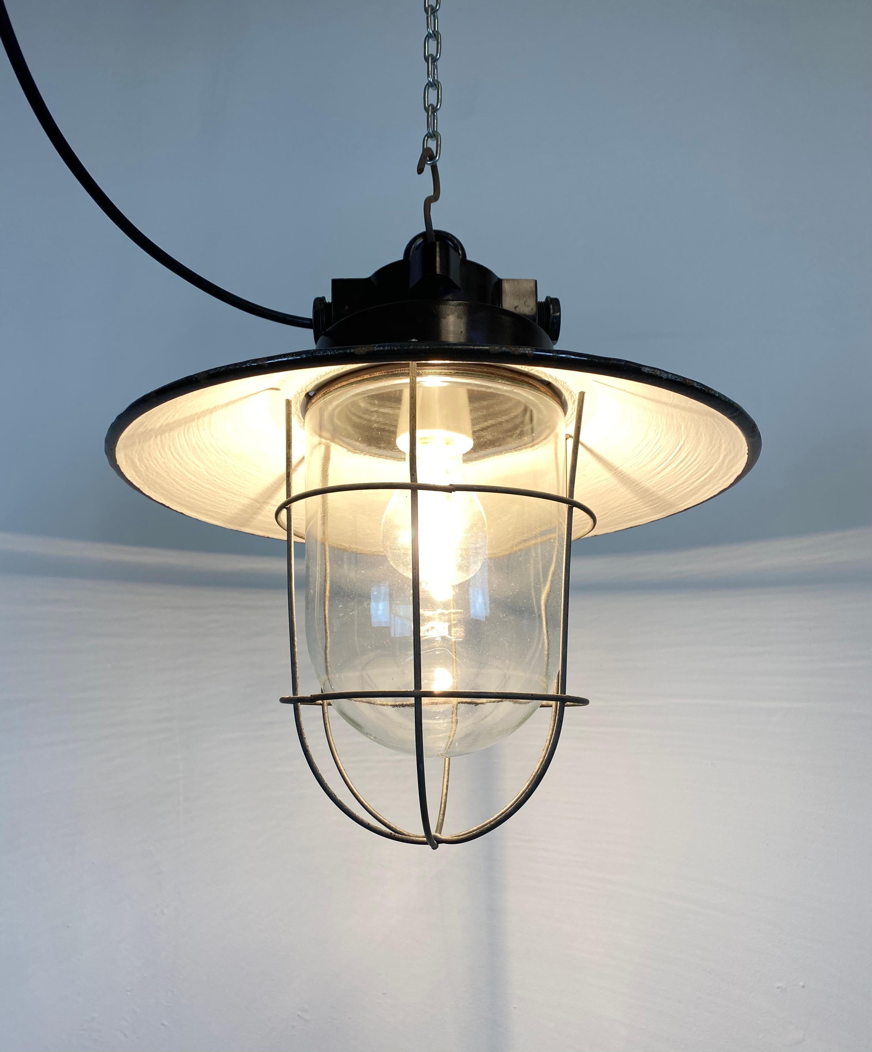 20th Century Small Industrial Factory Hanging Lamp, 1960s