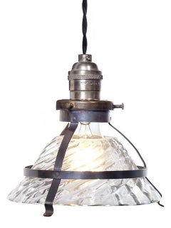 Small Industrial pendant with Snap-In Shade
