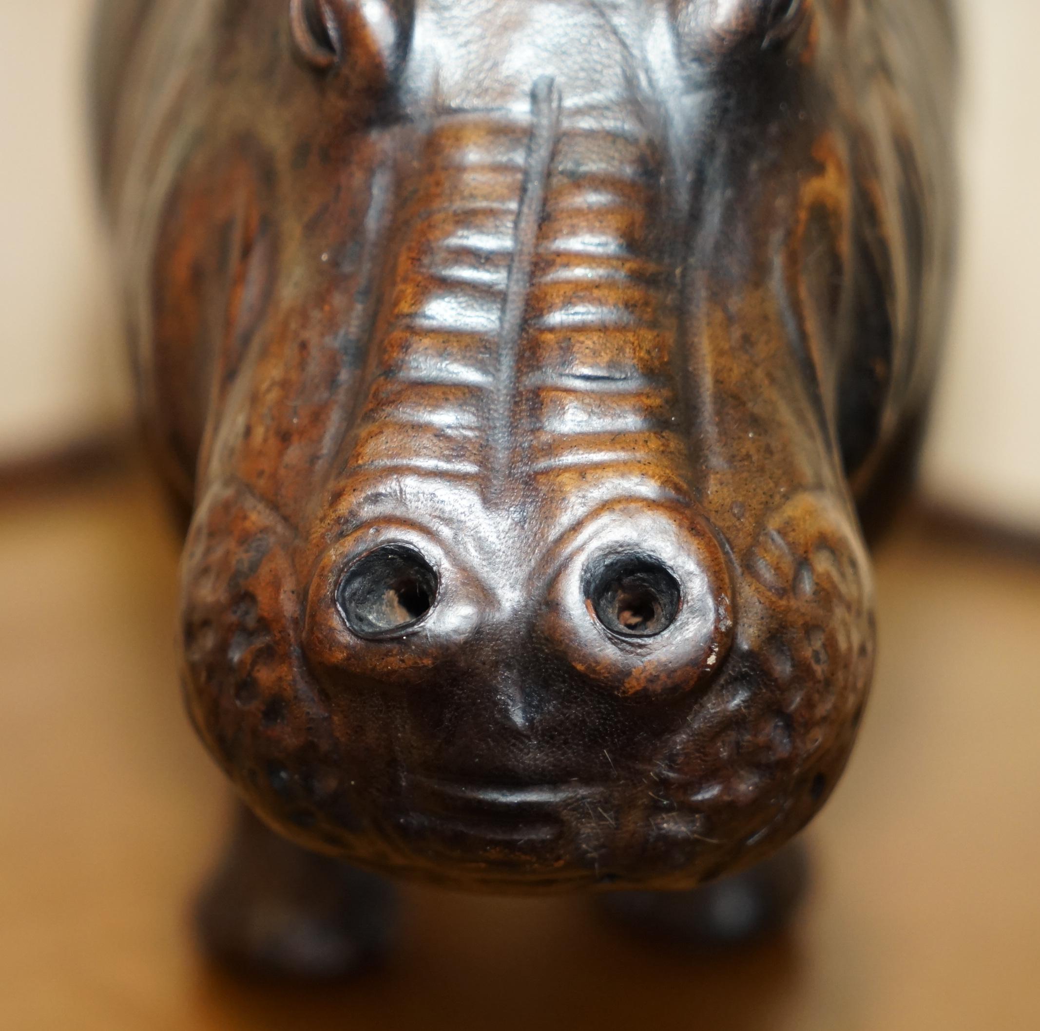 hippopotame cuir maison du monde