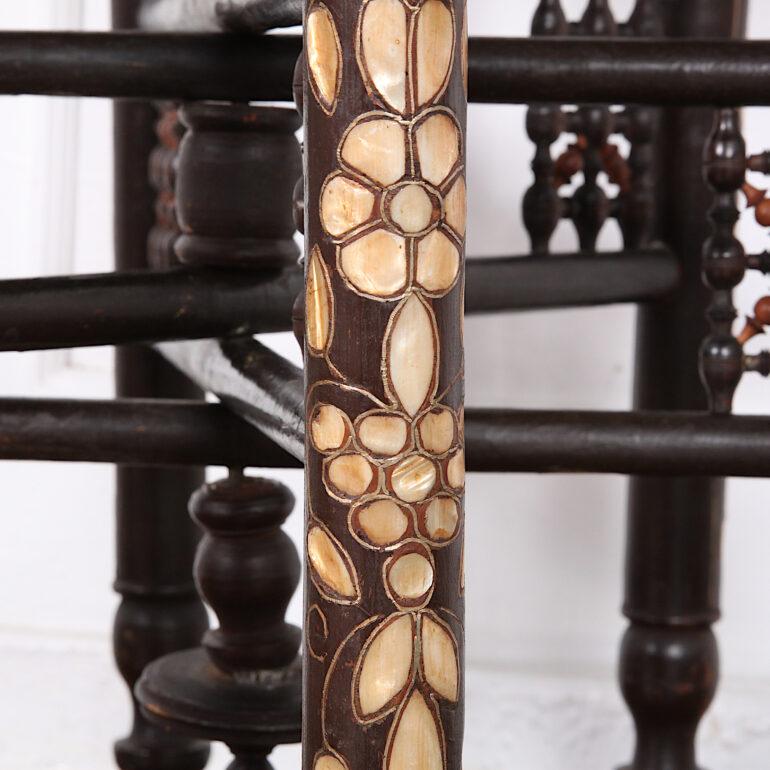 African Small Inlaid Folding Table