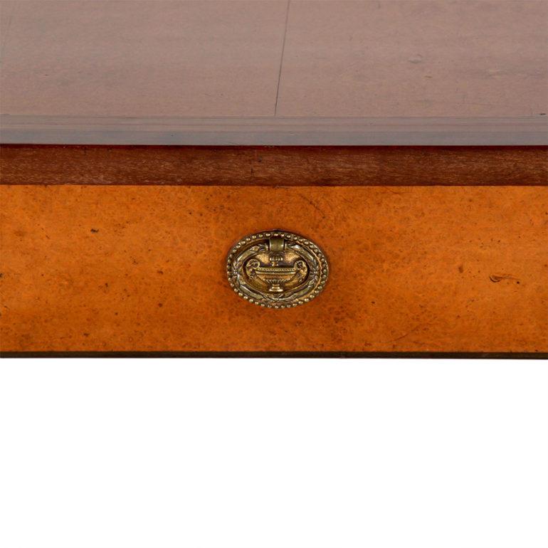Small inlaid burlwood side table, circa 1910.



 