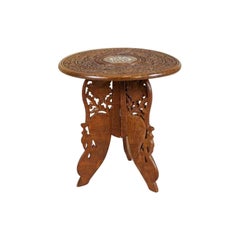 Antique Small Inlaid Side Table From the Early 20th Century