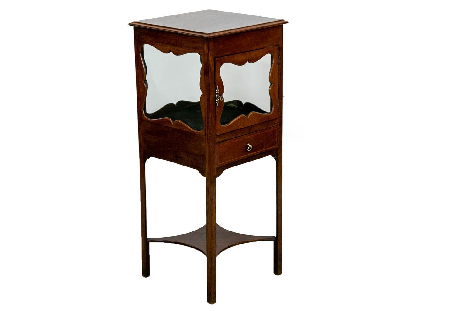 Small Inlaid Vitrine Display Cabinet For Sale 1