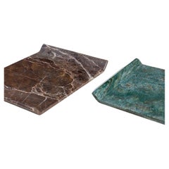 Small Io Marble Platter by on.Entropy in Brown, Green or W Modern Desk Accessory