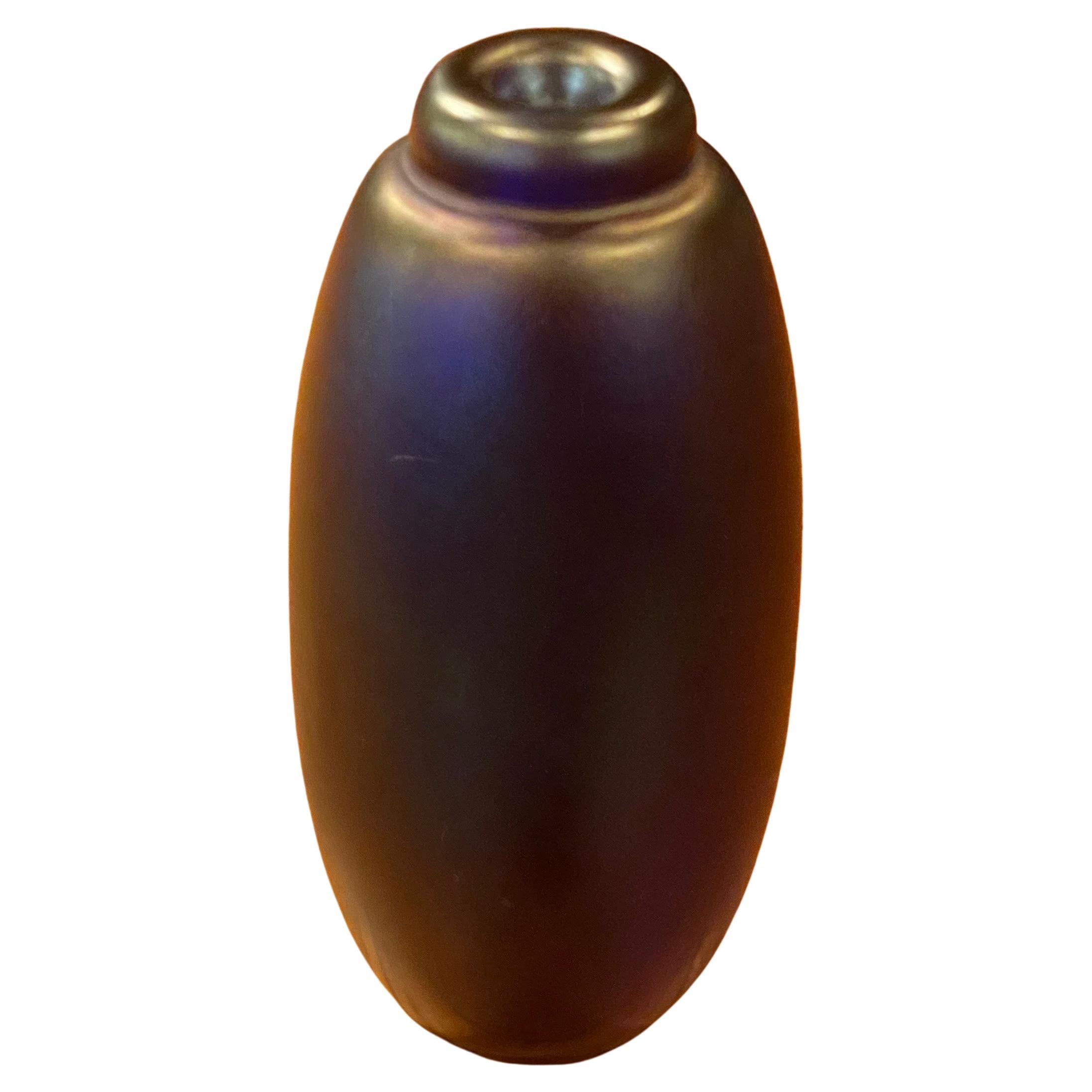 Small Iridescent Art Glass Bud Vase 